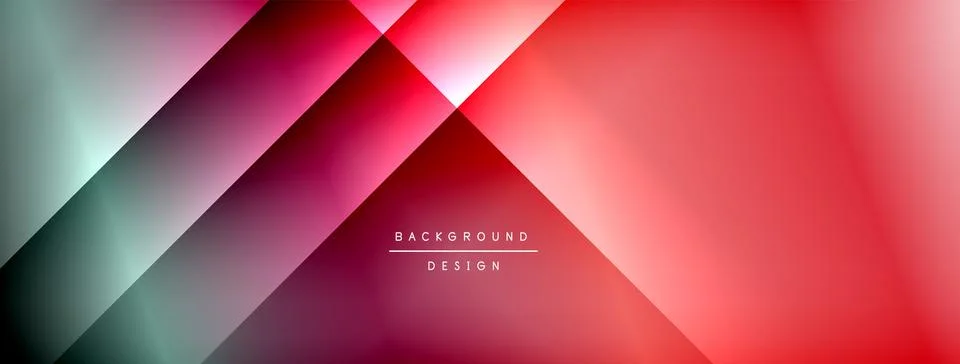 Dynamic shadow lines with gradient colors geometric background Stock Illustration