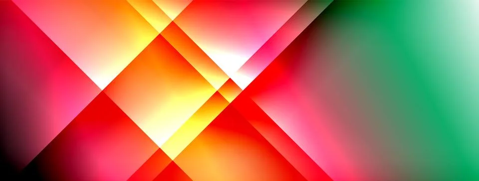 Dynamic shadow lines with gradient colors geometric background Illustrazione stock