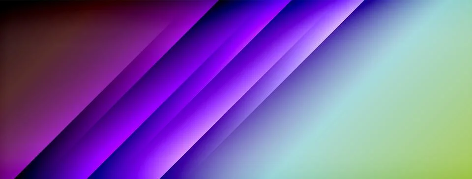 Dynamic shadow lines with gradient colors geometric background Stock Illustration