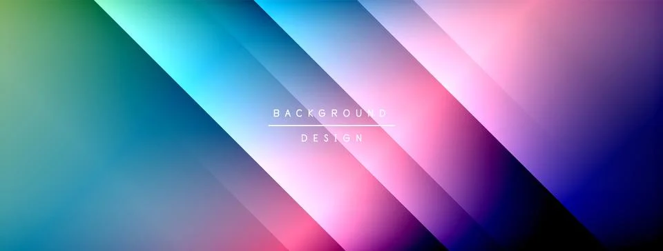 Dynamic shadow lines with gradient colors geometric background Stock Illustration