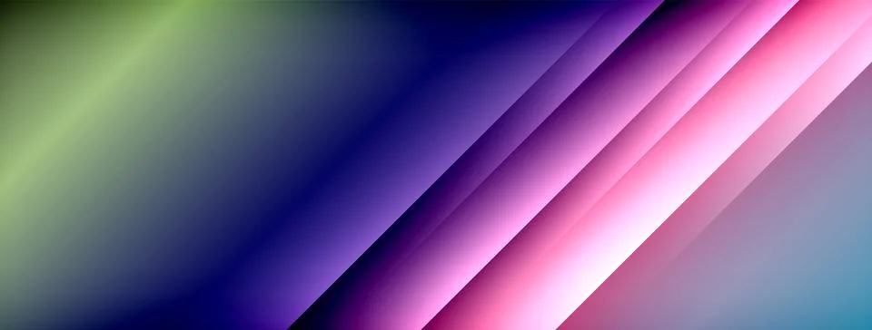 Dynamic shadow lines with gradient colors geometric background Stock Illustration