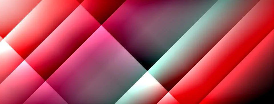 Dynamic shadow lines with gradient colors geometric background Illustrazione stock
