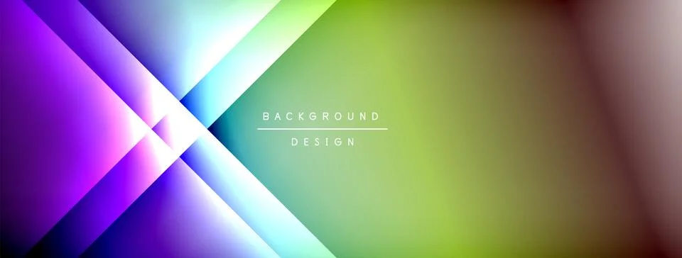 Dynamic shadow lines with gradient colors geometric background Stock Illustration