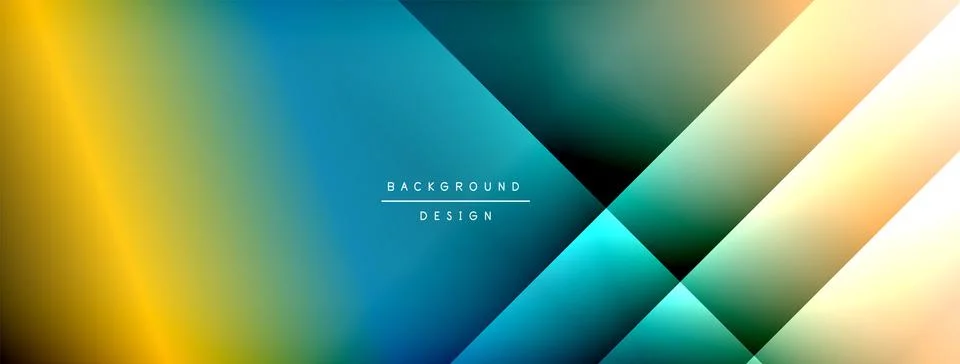 Dynamic shadow lines with gradient colors geometric background Stock Illustration