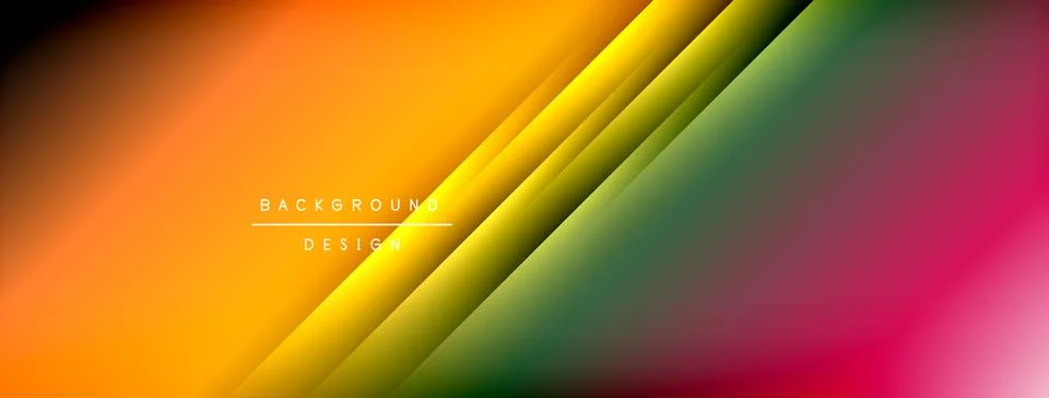 Dynamic shadow lines with gradient colors geometric background Illustrazione stock