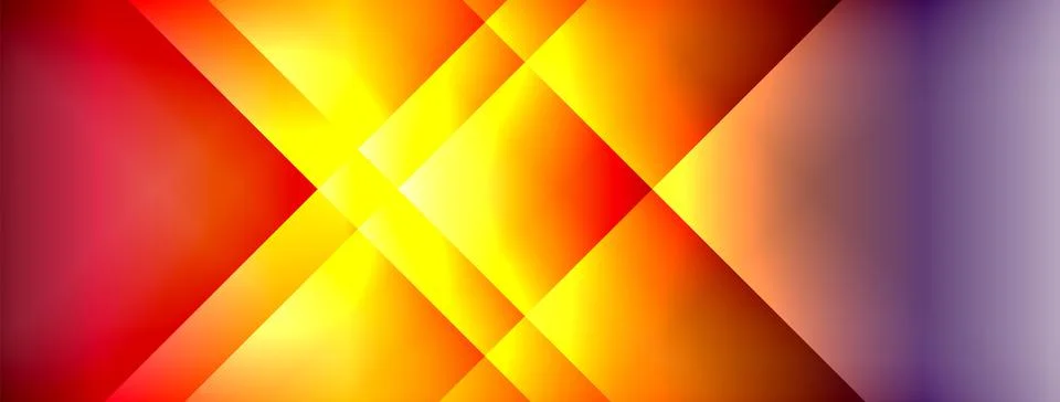 Dynamic shadow lines with gradient colors geometric background Illustrazione stock