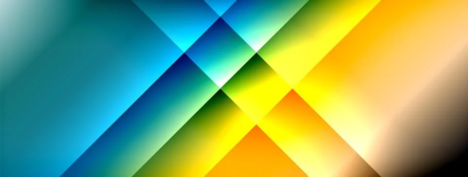 Dynamic shadow lines with gradient colors geometric background Illustrazione stock