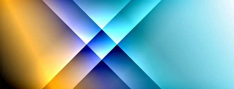 Dynamic shadow lines with gradient colors geometric background Illustrazione stock
