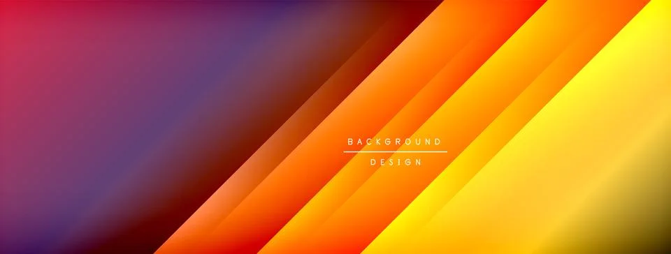 Dynamic shadow lines with gradient colors geometric background Stock Illustration