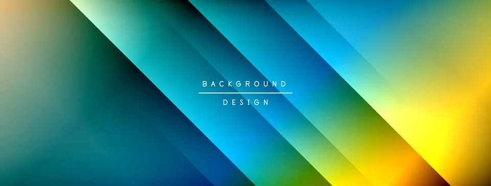 Dynamic shadow lines with gradient colors geometric background Illustrazione stock