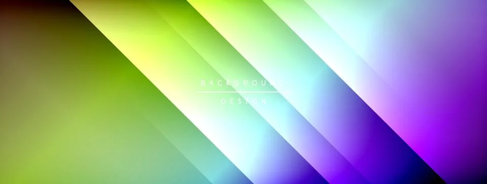 Dynamic shadow lines with gradient colors geometric background Illustrazione stock