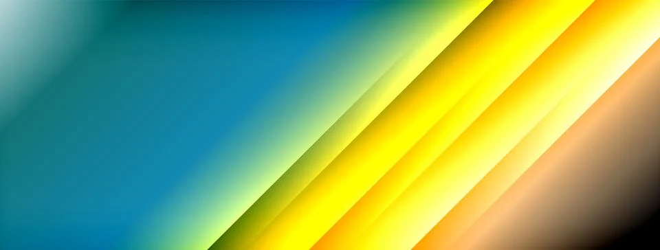 Dynamic shadow lines with gradient colors geometric background Illustrazione stock
