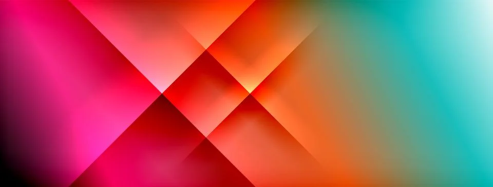 Dynamic shadow lines with gradient colors geometric background Illustrazione stock