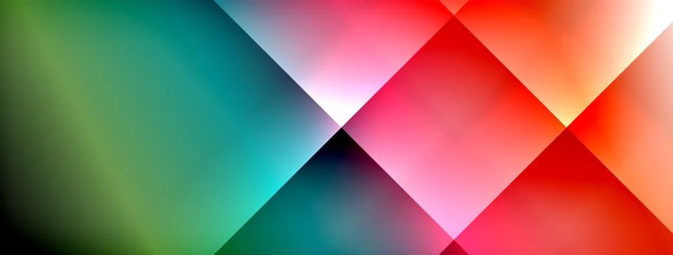 Dynamic shadow lines with gradient colors geometric background Stock Illustration