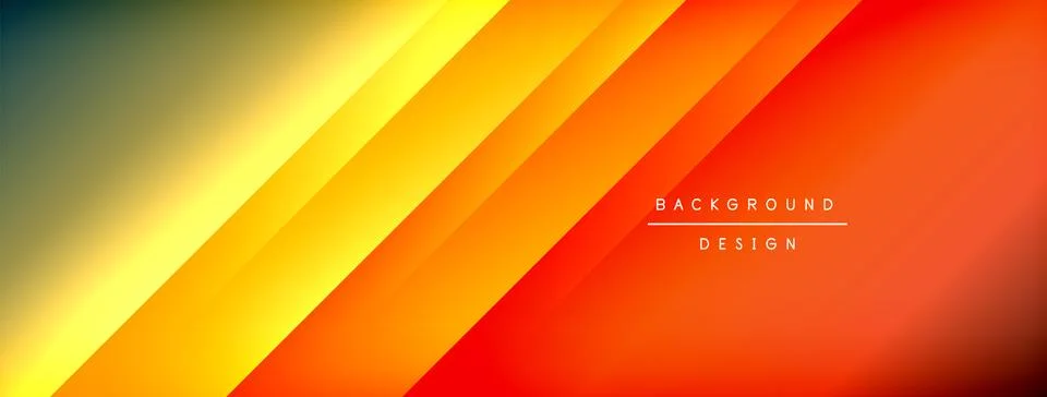 Dynamic shadow lines with gradient colors geometric background Stock Illustration