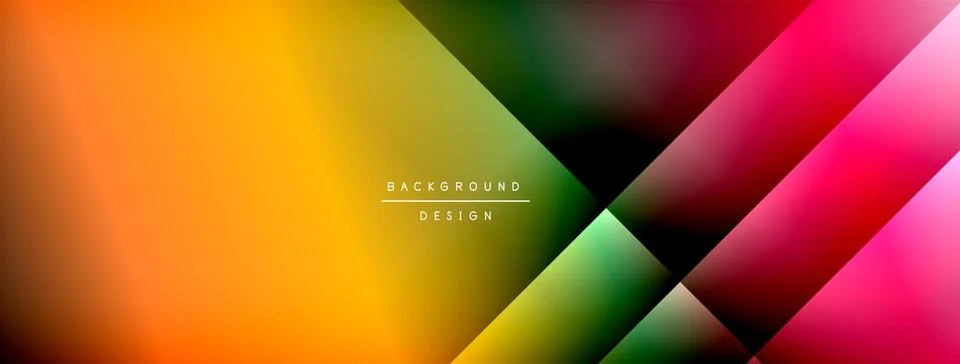 Dynamic shadow lines with gradient colors geometric background Illustrazione stock