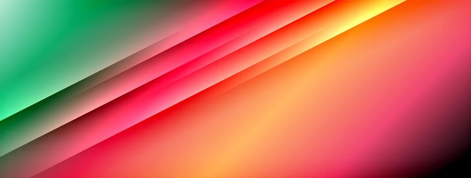 Dynamic shadow lines with gradient colors geometric background Stock Illustration