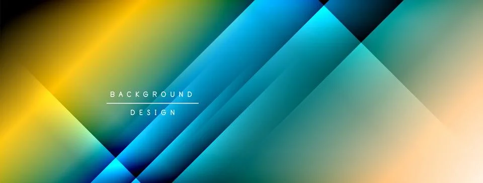 Dynamic shadow lines with gradient colors geometric background Illustrazione stock