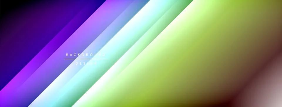 Dynamic shadow lines with gradient colors geometric background Stock Illustration