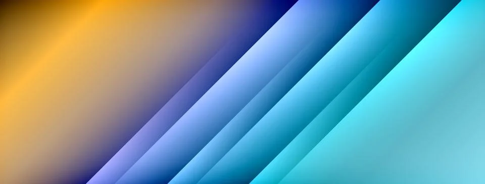 Dynamic shadow lines with gradient colors geometric background Stock Illustration