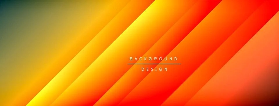 Dynamic shadow lines with gradient colors geometric background Stock Illustration