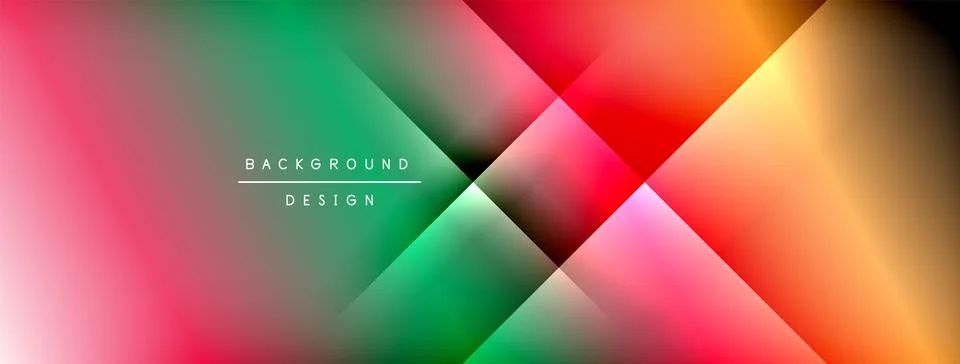 Dynamic shadow lines with gradient colors geometric background Illustrazione stock