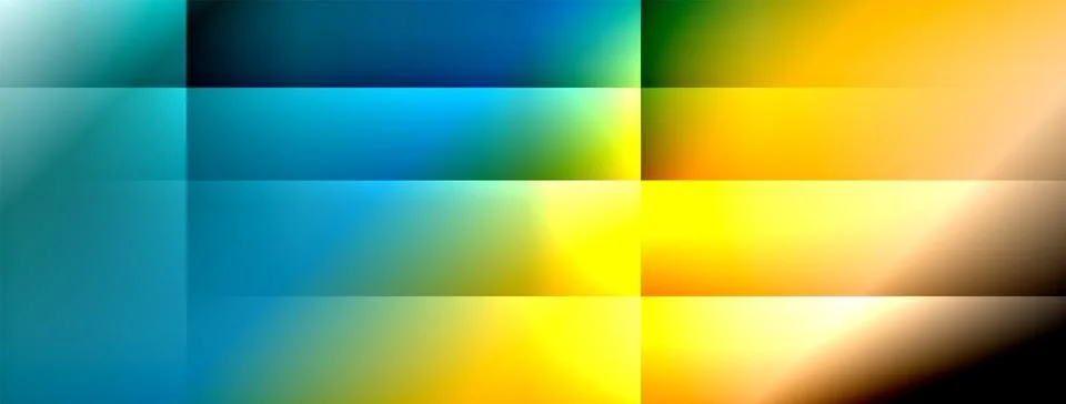 Dynamic shadow lines with gradient colors geometric background Stock Illustration