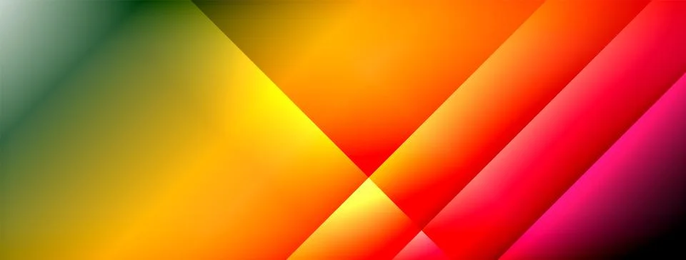 Dynamic shadow lines with gradient colors geometric background Illustrazione stock