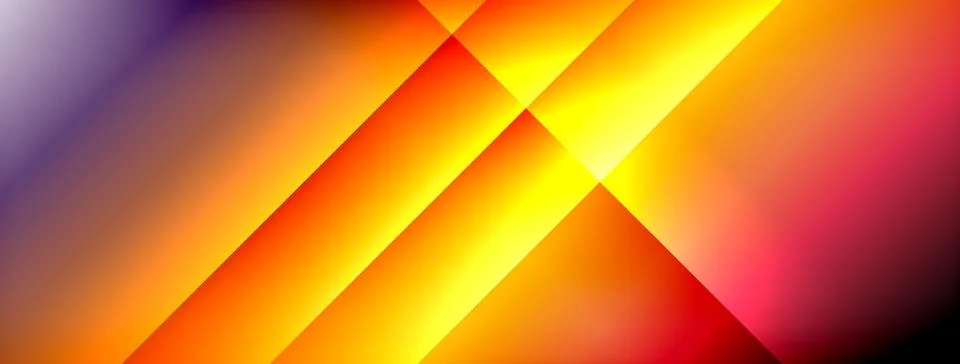 Dynamic shadow lines with gradient colors geometric background Illustrazione stock