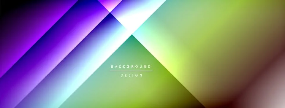 Dynamic shadow lines with gradient colors geometric background Stock Illustration