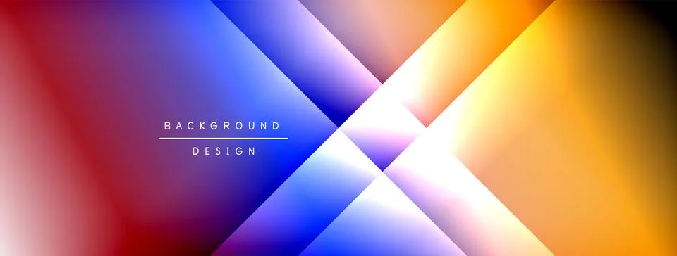 Dynamic shadow lines with gradient colors geometric background Stock Illustration