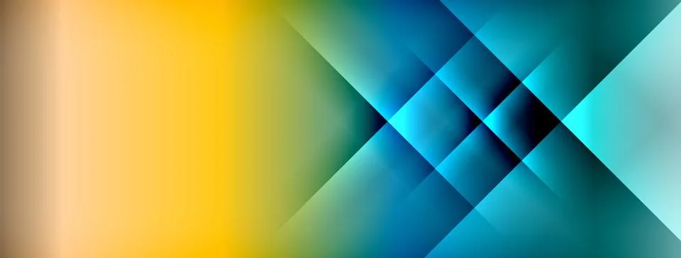 Dynamic shadow lines with gradient colors geometric background Illustrazione stock