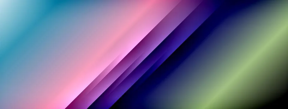Dynamic shadow lines with gradient colors geometric background Illustrazione stock