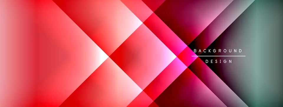 Dynamic shadow lines with gradient colors geometric background Illustrazione stock