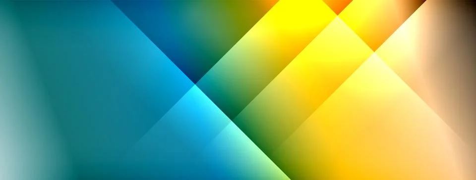 Dynamic shadow lines with gradient colors geometric background Stock Illustration