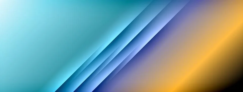 Dynamic shadow lines with gradient colors geometric background Stock Illustration