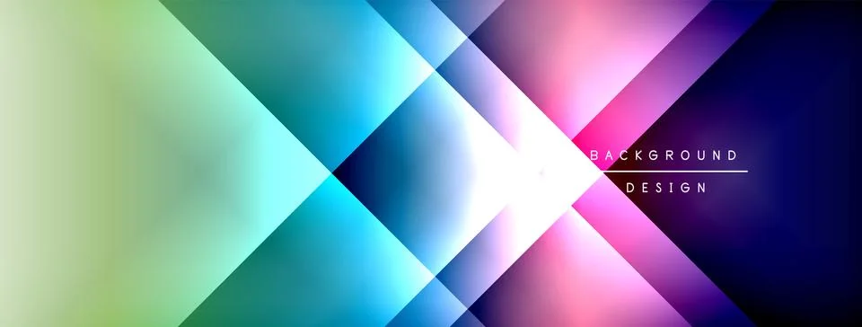 Dynamic shadow lines with gradient colors geometric background Stock Illustration