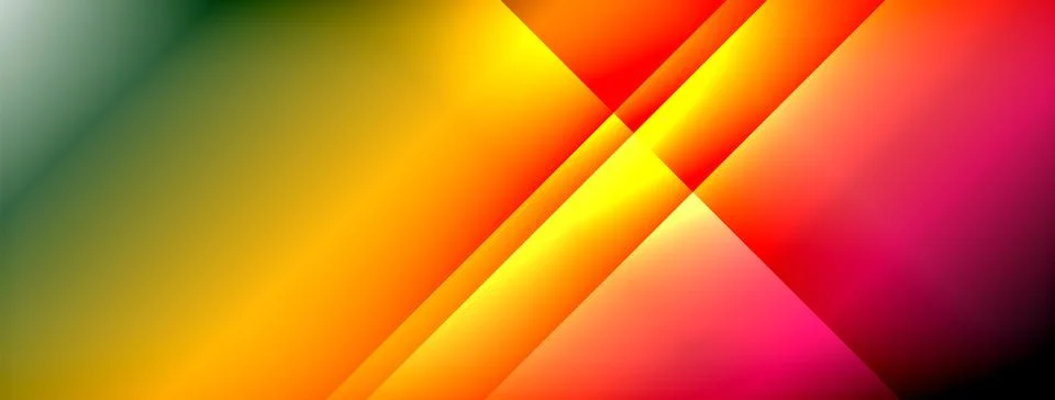 Dynamic shadow lines with gradient colors geometric background Illustrazione stock