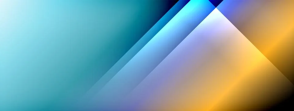 Dynamic shadow lines with gradient colors geometric background Stock Illustration