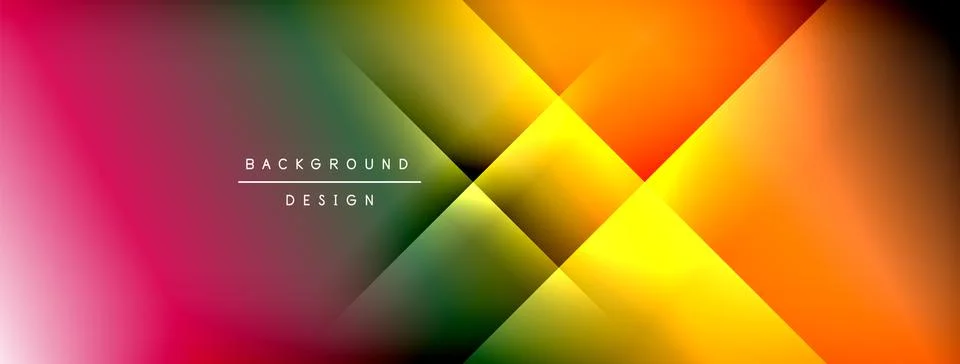Dynamic shadow lines with gradient colors geometric background Stock Illustration