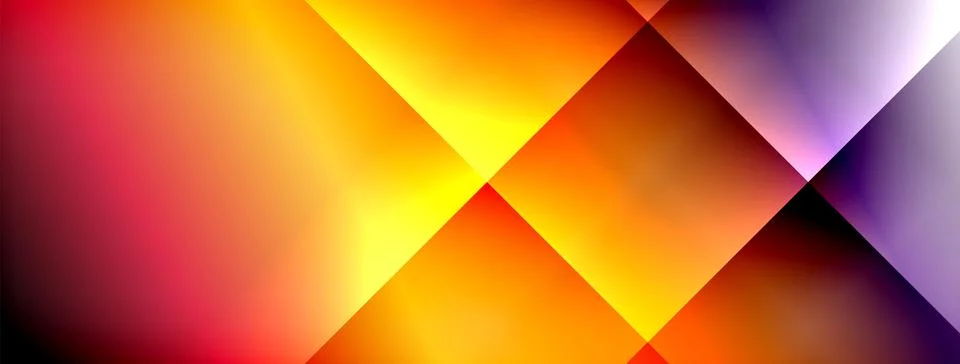 Dynamic shadow lines with gradient colors geometric background Illustrazione stock