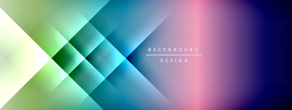 Dynamic shadow lines with gradient colors geometric background Stock Illustration