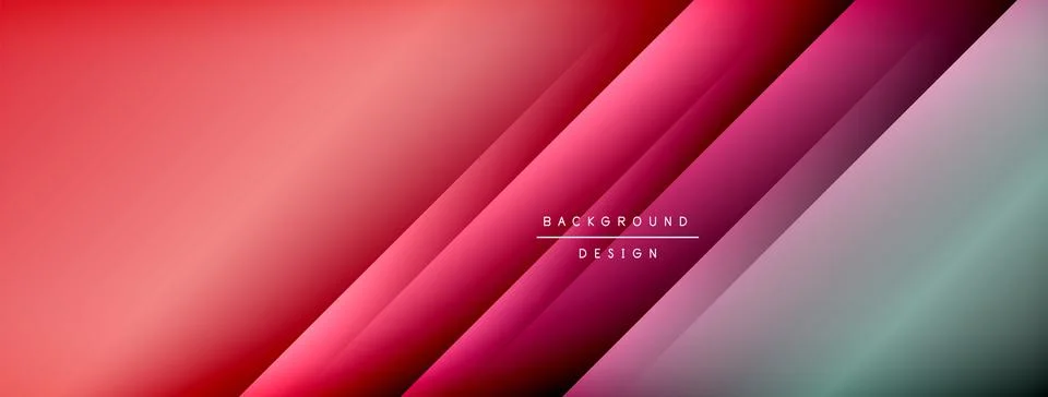 Dynamic shadow lines with gradient colors geometric background Stock Illustration