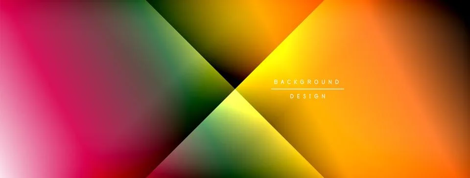Dynamic shadow lines with gradient colors geometric background Stock Illustration