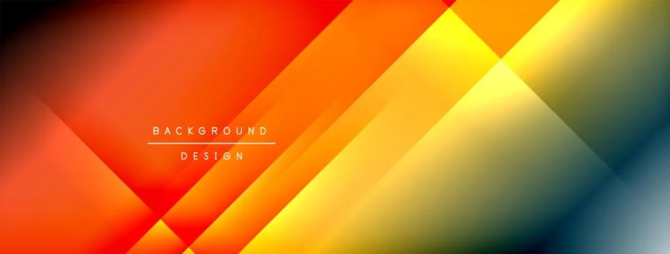Dynamic shadow lines with gradient colors geometric background Stock Illustration