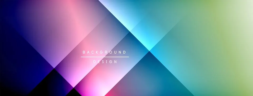 Dynamic shadow lines with gradient colors geometric background Illustrazione stock