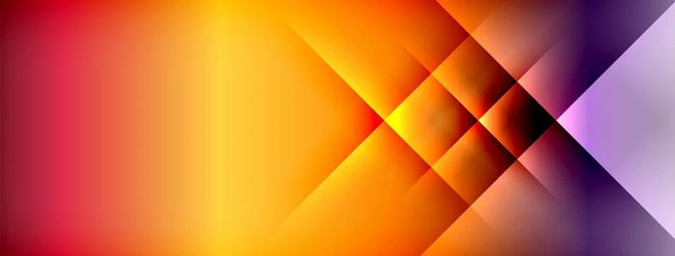 Dynamic shadow lines with gradient colors geometric background Stock Illustration