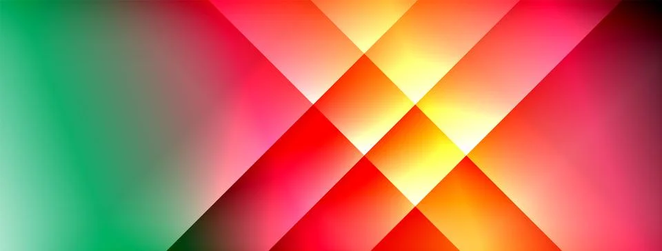 Dynamic shadow lines with gradient colors geometric background Illustrazione stock