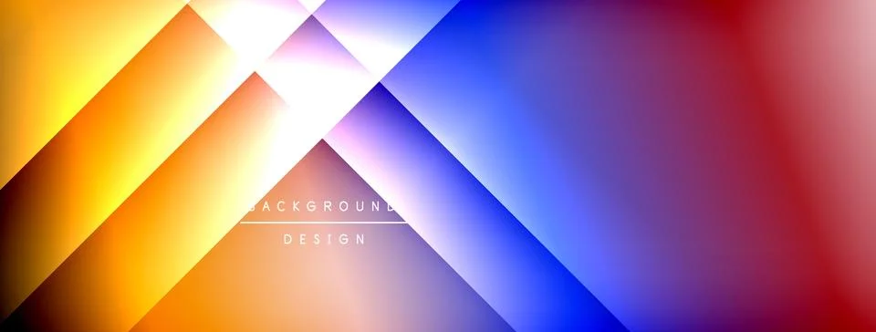 Dynamic shadow lines with gradient colors geometric background Stock Illustration