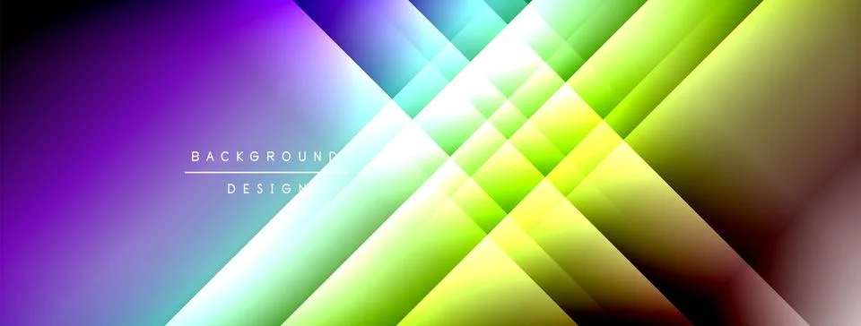 Dynamic shadow lines with gradient colors geometric background Illustrazione stock
